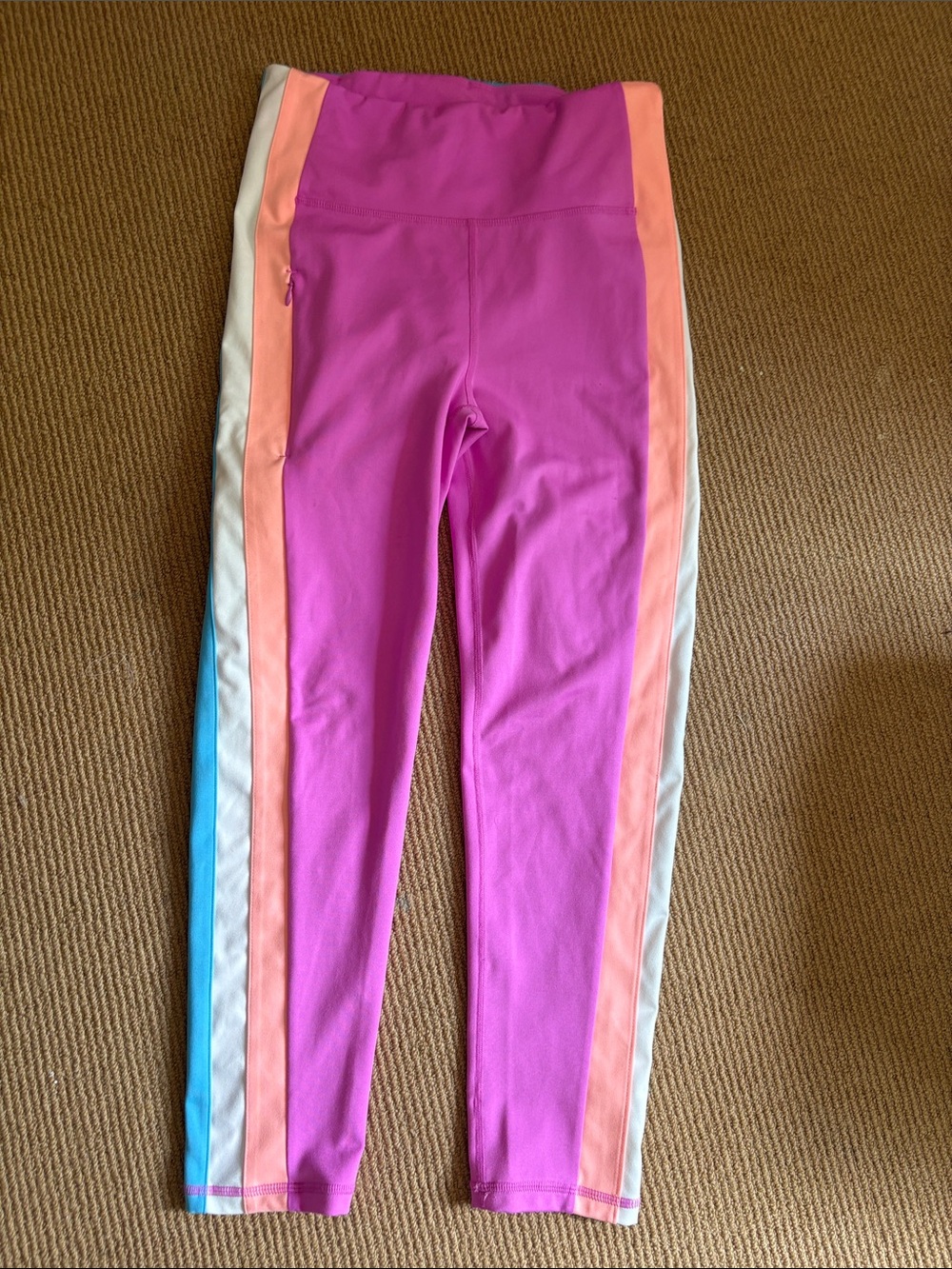 Yoga work out - Pink Colorblock Active Leggings